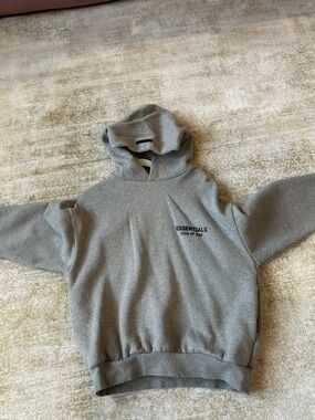 Fear of God Essentials Pullover Hoodie in Heather Gray